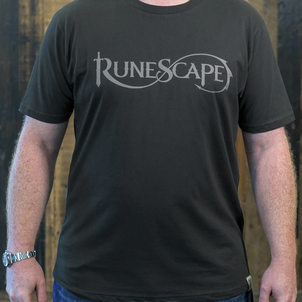 Silver RuneScape Logo Black Tee - Image 3